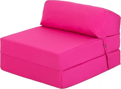 Imagen del producto de Colchón plegable para invitados, 168 x 60 x 13 cm. Sillón futón plegable tipo "Z", cómodo y suave. Funda impermeable. Colchón plegable para adultos (rosa)
