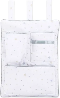 Produktbild von babybay Utensilo für alle Modelle, weiß Sternemix sand/azurblau