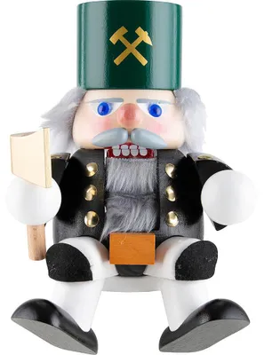 Produktbild von Bergmann - Kantenhocker (20cm) Nussknacker von Steinbach Volkskunst