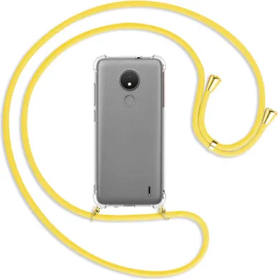 Produktbild von Handykette Backcover-Schutzhülle mit Band (Metall goldfarben) für Nokia C21, Nokia C20 - gelb