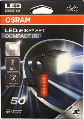Image de Feu Avant Arrière Vélo LEDsBIKE COMPACT 50 SET Osram LEDBL104SET
