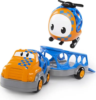 Produktbild von Oball - Go Grippers - Fahrzeug mit Anhänger und Hubschrauber