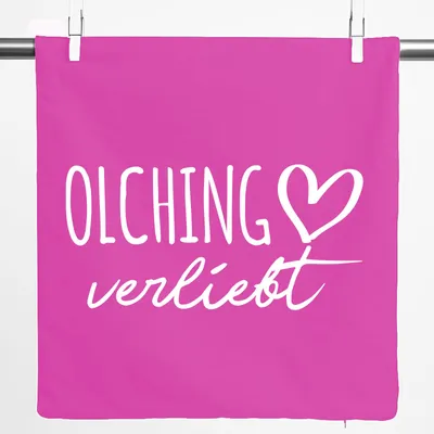 Produktbild von Huuraa Kissenbezug Olching verliebt 40x40cm Fuchsia Baumwolle Dekokissenbezug Geschenkidee