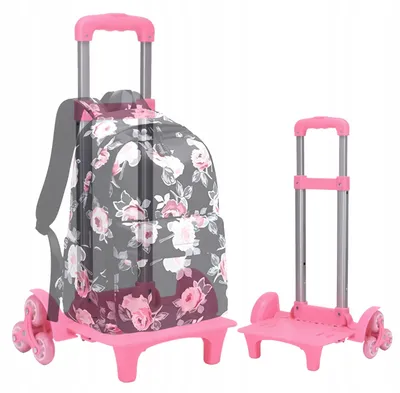 Produktbild von Alu Rucksack Trolley für Schulrucksack - Treppensteiger höhenverstellbar - 6 Rollen