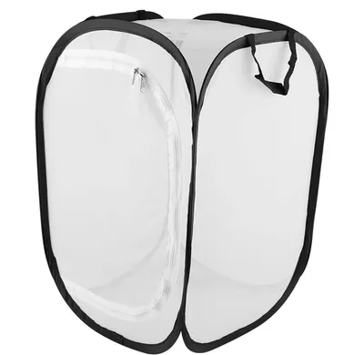 Imagen del producto de Jaula para mariposas: Duradera, plegable, con buena ventilación, ideal para la cría de insectos. Dimensiones: 40x40x60 cm. Malla segura