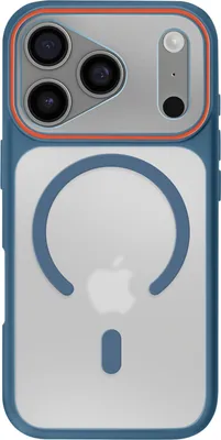 Zdjęcie produktu dla Avizar, etui hybrydowe MagSafe z twardym tyłem do iPhone'a 17 Pro, granatowe