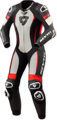 Produktbild von Revit Xena 4 Damen Lederkombi 1tlg. Weiss / Neon-Rot 36