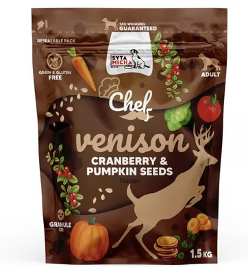 Immagine prodotto di SYTA MICHA Chef Venison con mirtillo rosso e semi di zucca - cibo secco per cani - 1,5 kg