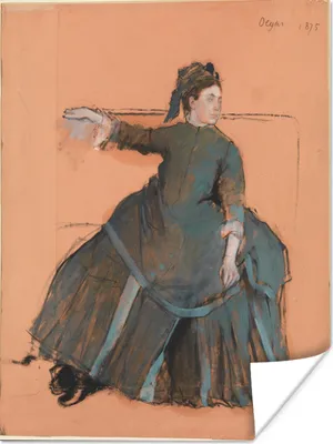 Produktbild von MuchoWow® Poster Frau auf einem Sofa - Gemälde von Edgar Degas 90x120 cm - Wohnzimmer