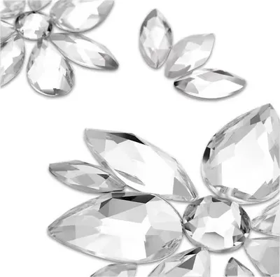 Obrázek produktu pro Sada šperků Swarovski na tělo, různé brusy, bílá 5651982