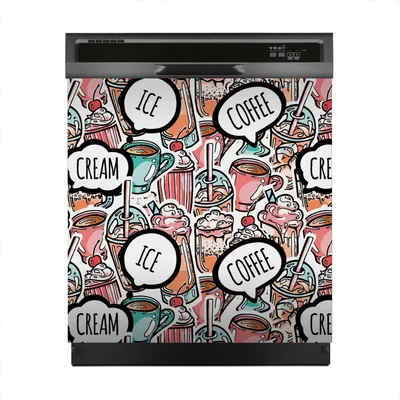Produktbild von Magnete Dekorative 60x60 cm Küche Magnetmatte Spülmaschine - Milkshake und Cocktail
