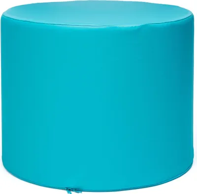 Produktbild von Ecopuf, Pouf Hocker, Sitzhocker Kunstleder, Türkis E20, Kunstleder, 50x40cm