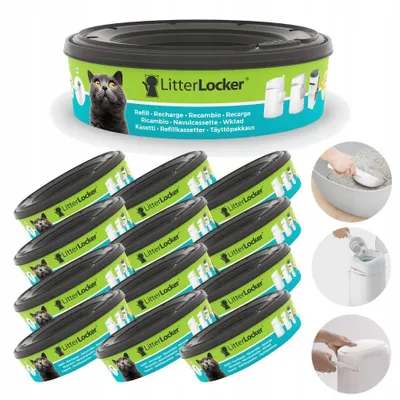 Immagine prodotto di Ricarica LitterLocker - Ricarica del contenitore LitterLocker Design - 12 pezzi, pellicola antiodore a 7 strati