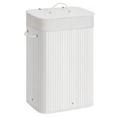 Produktbild von SONGMICS Wäschekorb, aus Bambus, mit herausnehmbarem Wäschesack, 72 L