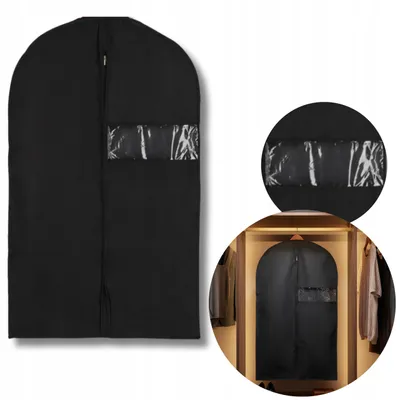 Produktbild von Kleidersack mit Reißverschluss für Anzug, Kleid, 100 x 59 cm, für Kleiderschrank