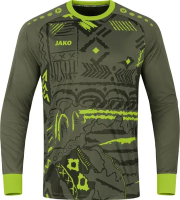Produktbild von JAKO Unisex TW-Trikot Tropicana, Farbe:khaki/neongrün, Größe:L