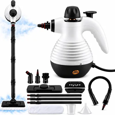 Produktbild von 2 in 1 Dampfreiniger,1050W Handheld -Bodenstaubsauger, 350ml Dampfreiniger sofa,Dampfreiniger boden mit 16 Zubehör,Dampfreiniger mit saugfunktion