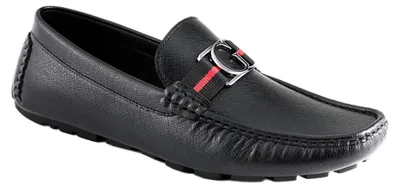 Immagine prodotto di Ciabatte da guida GUESS da uomo, modello Askers, in pelle saffiano nera, taglia 41.5 EU
