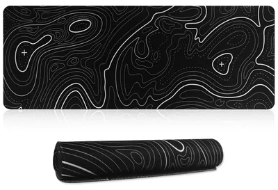 Productafbeelding van XXL muismat (800 x 300 x 3 mm), gaming muismat met antislip rubberen onderkant, geschikt voor thuiswerken, zwart