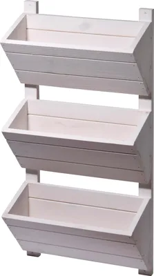 Zdjęcie produktu dla Dobar 58381FSCE, Sadzarka pionowa, Do zawieszenia na ścianę, Drewno sosnowe, Biały, Inne, Zewnętrzna