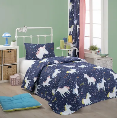 Produktbild von L'Essentiel Linge de Maison, Begonvilla- EPJ7717, Dunkelblau, Bettdecken, 65% Baumwolle / 35% Polyester (Abdeckung) /