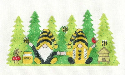 Produktbild von Heritage Kreuzstich Stickpackung Aida "Sommerbrummen", Zählmuster, KRSB1764-A, 20,5x10,5cm
