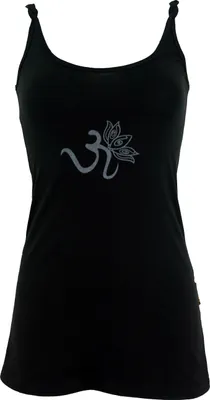 Produktbild von Yoga-Top aus Baumwolle OM - Schwarz, Damen, Elasthan,Baumwolle(Bio), Größe: M