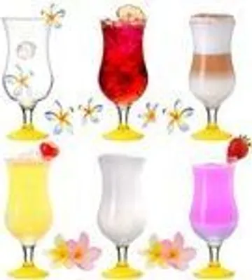 Produktbild von PLATINUX Cocktailgläser 400ml (max. 470ml) aus Glas Set 6-Teilig Longdrinkgläser Partygläser Hurricanegläser Groß Gelb