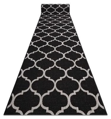 Imagen del producto de Alfombra de pasillo SIZAL FLOORLUX modelo 20608 Espaldera marroquí / plateado 70 cm 70x300 cm