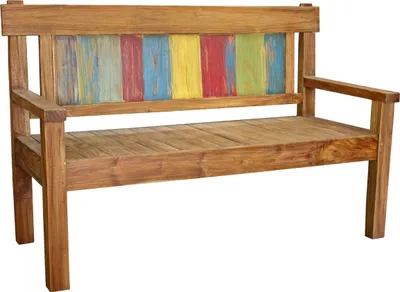Produktbild von Gartenbank METTE 3-Sitzer - 150cm Breit, Teak, Hellbraun | Terrassenbank Wetterfest Sitzbank Outdoor Bank