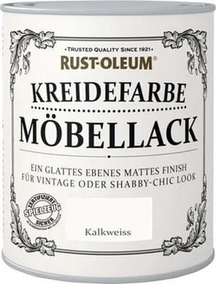 Produktbild von Rust Oleum Shabby Kreidefarbe Möbellack Kalkweiss mattes Finish 750ml