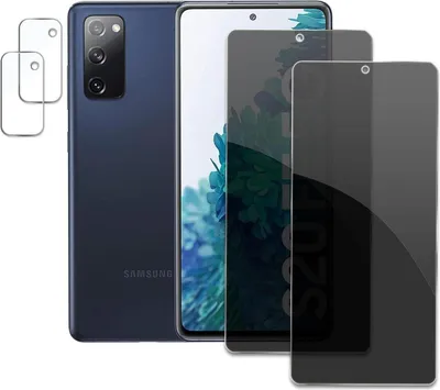 Produktbild von 2er Pack Samsung Galaxy S20 FE Sichtschutzfolie mit Kameraschutz - Anti-Spy Glasfolie, HD Blickschutz, 9H Härte