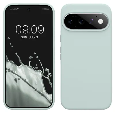 Produktbild von kwmobile Handyhülle für Google Pixel 11 Pro XL Hülle - Case Silikon - Kabelloses Laden - Schutzhülle Cover in Cool Mint