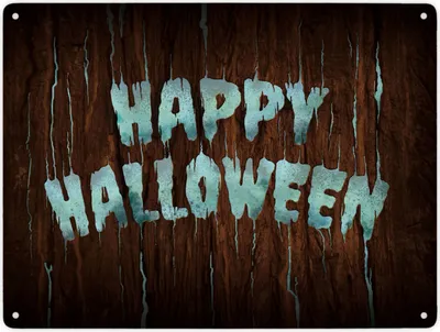 Produktbild von Happy Halloween Metallschild XXL Schild Blechschild Aluminiumschild