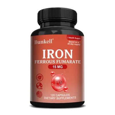 Productafbeelding van IJzersupplementen voor meer energie en ondersteuning van de gezondheid van bloed en spieren – 120 capsules