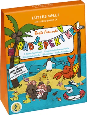 Produktbild von Lüttes Welt Badespektakel "Beste Freunde" - Geschenkset Badeschaum für Kinder