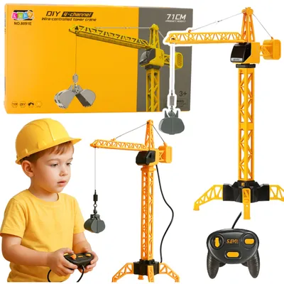 Obrázok produktu pre Diaľkové ovládanie Stavebný žeriav Rc Drôtový 360° Rotácia 71 cm