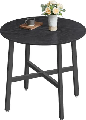 Produktbild von VASAGLE Esstisch, 80 x 75 cm (Ø x H), runder Küchentisch, Industrie-Design, Schwarz