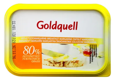 Produktbild von Goldquell Frühstücksmargarine 80% Fett, 24er Pack (24 x 250g)