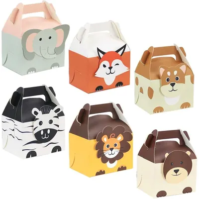 Productafbeelding van 30 Stuks Dierenvrienden Papieren Zakjes voor Feestjes