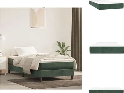 Produktbild von vidaXL Taschenfederkernmatratze Dunkelgrün 90x190x20 cm Samt -  Matratzen