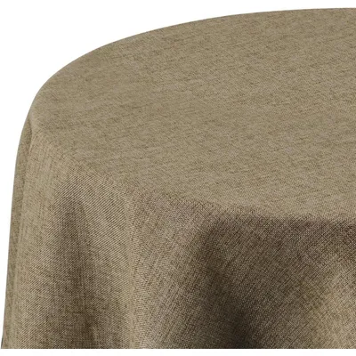 Produktbild von Tischdecke Rund Leinenoptik Wasserabweisend Lotuseffekt Taupe 140cm 1 Stück