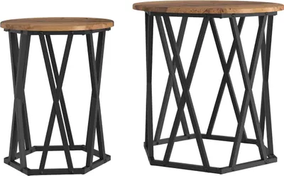 Produktbild von vidaXL Couchtisch 2 stk. Altholz 50 x 50 x 50 cm