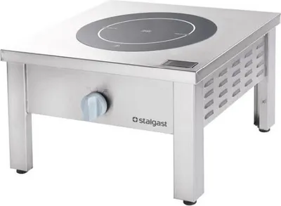 Produktbild von Edelstahl Induktions-Hockerkocher, 1 Kochplatte, 5 kW, 500x500x380 mm (BxTxH)