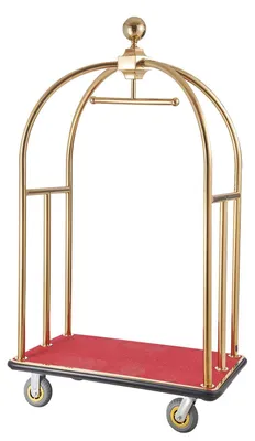 Productafbeelding van VEVOR Hotelbagagewagen, draagvermogen 500 kg, bagagewagen van roestvrij staal, geschikt voor parkeerservices, perfect voor hotels, appartementen en resorts
