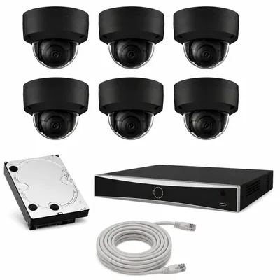 Produktbild von Hikvision 8 MP Kameraset mit 6 DS-2CD2186G2-I, NVR und WD Purple HDD