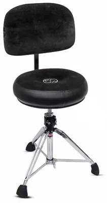 Image de Roc-n-Soc Tabouret de batterie siège rond noir avec dossier