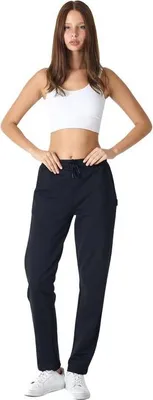 Produktbild von COMEOR Jogginghose Damen-Baumwolle Sporthose Lang - Sweatpants Frauen Freizeithose - Laufhosen Jogger - High Waist Trainingshose Geradem Bein Hose mit elastischem Bund und Taschen Yogahose Schwarz,S