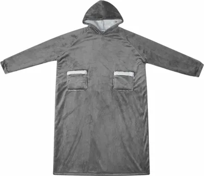 Produktbild von vidaXL Decken-Hoodie Dunkelgrau L Fleece und Flanell