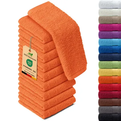 Produktbild von 10er-Set ARIZONA Handtuch-Serie von AR Line – 100% Baumwolle, 500 g/m², 10er-Set Seiftücher 30x30 cm, Terra